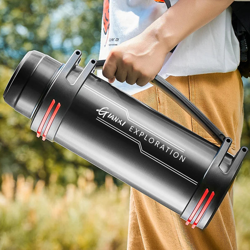 GIANXI Large Capacity Vacuum Flasks Stainless Steel Thermos Bottle Outdoor Travel Keeping Warm And Cold Water Bottle