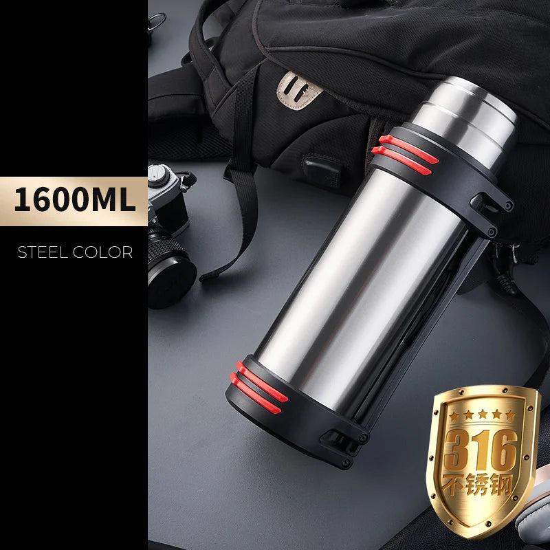 GIANXI Large Capacity Vacuum Flasks Stainless Steel Thermos Bottle Outdoor Travel Keeping Warm And Cold Water Bottle