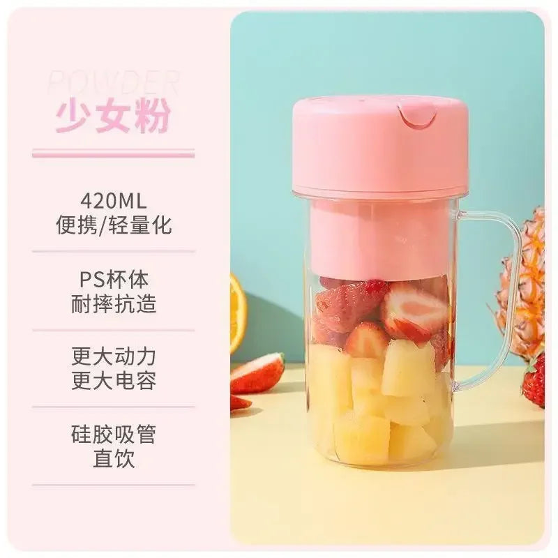 Juicer Fully Automatic Household Juicer Fruit Fresh Orange Rotating Portable  Portable Juicer Stirring Cup Pc Food Grade Plastic