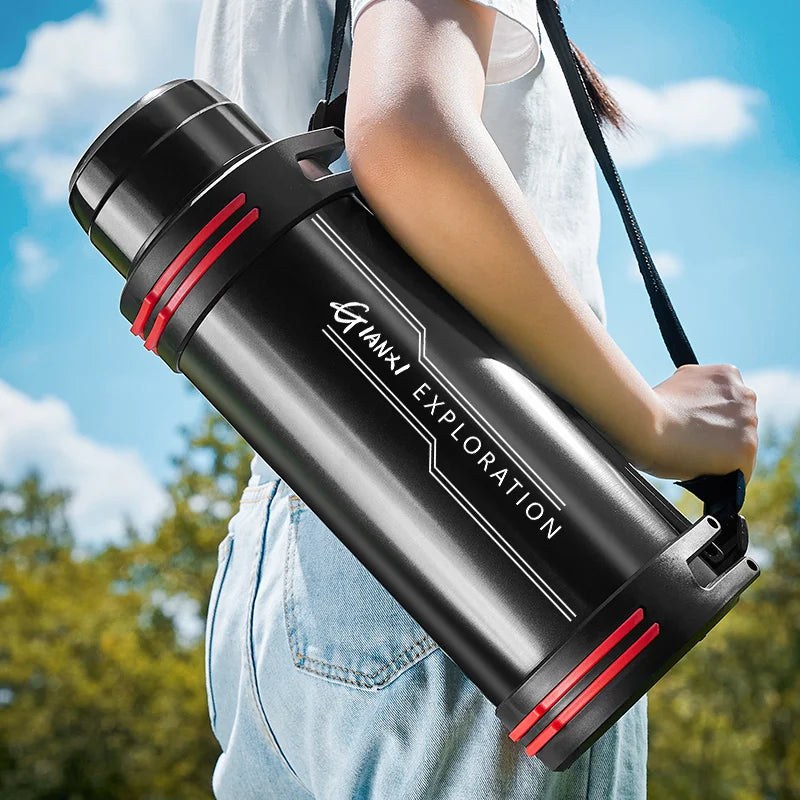 GIANXI Large Capacity Vacuum Flasks Stainless Steel Thermos Bottle Outdoor Travel Keeping Warm And Cold Water Bottle