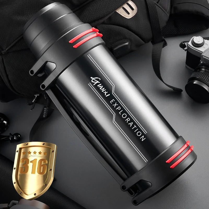GIANXI Large Capacity Vacuum Flasks Stainless Steel Thermos Bottle Outdoor Travel Keeping Warm And Cold Water Bottle