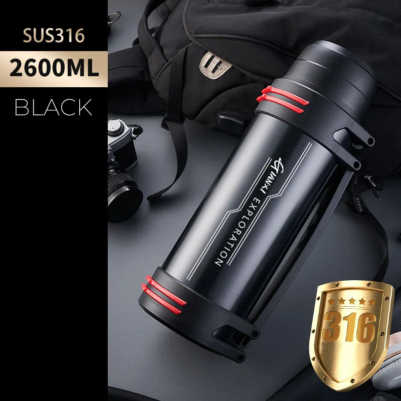 GIANXI Large Capacity Vacuum Flasks Stainless Steel Thermos Bottle Outdoor Travel Keeping Warm And Cold Water Bottle