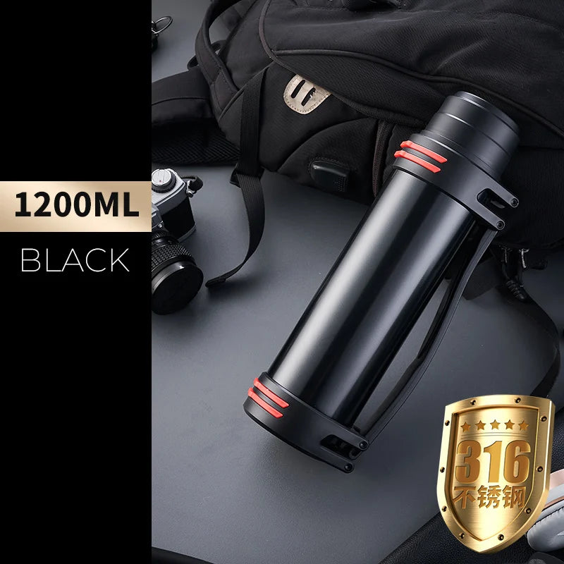 GIANXI Large Capacity Vacuum Flasks Stainless Steel Thermos Bottle Outdoor Travel Keeping Warm And Cold Water Bottle