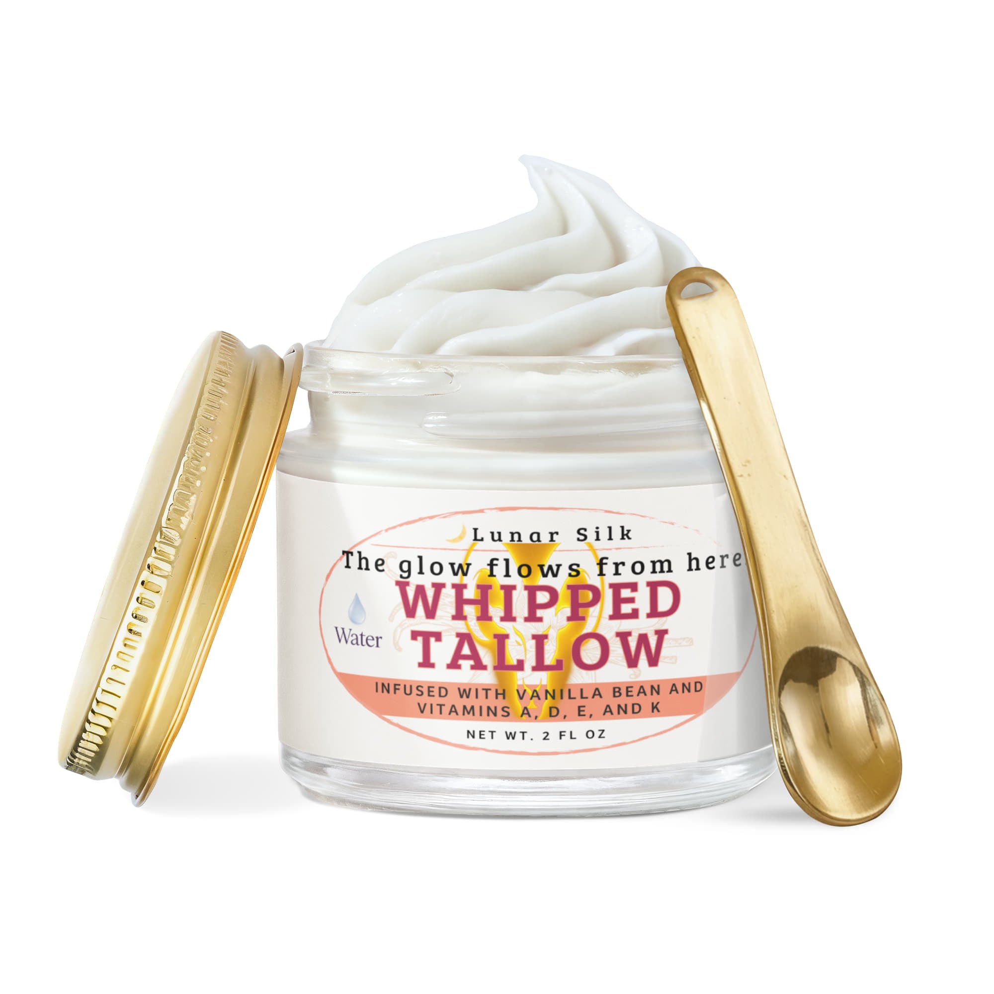 Lunar Silk-Whipped Grass-Fed Tallow Balm with Vanilla Bean
