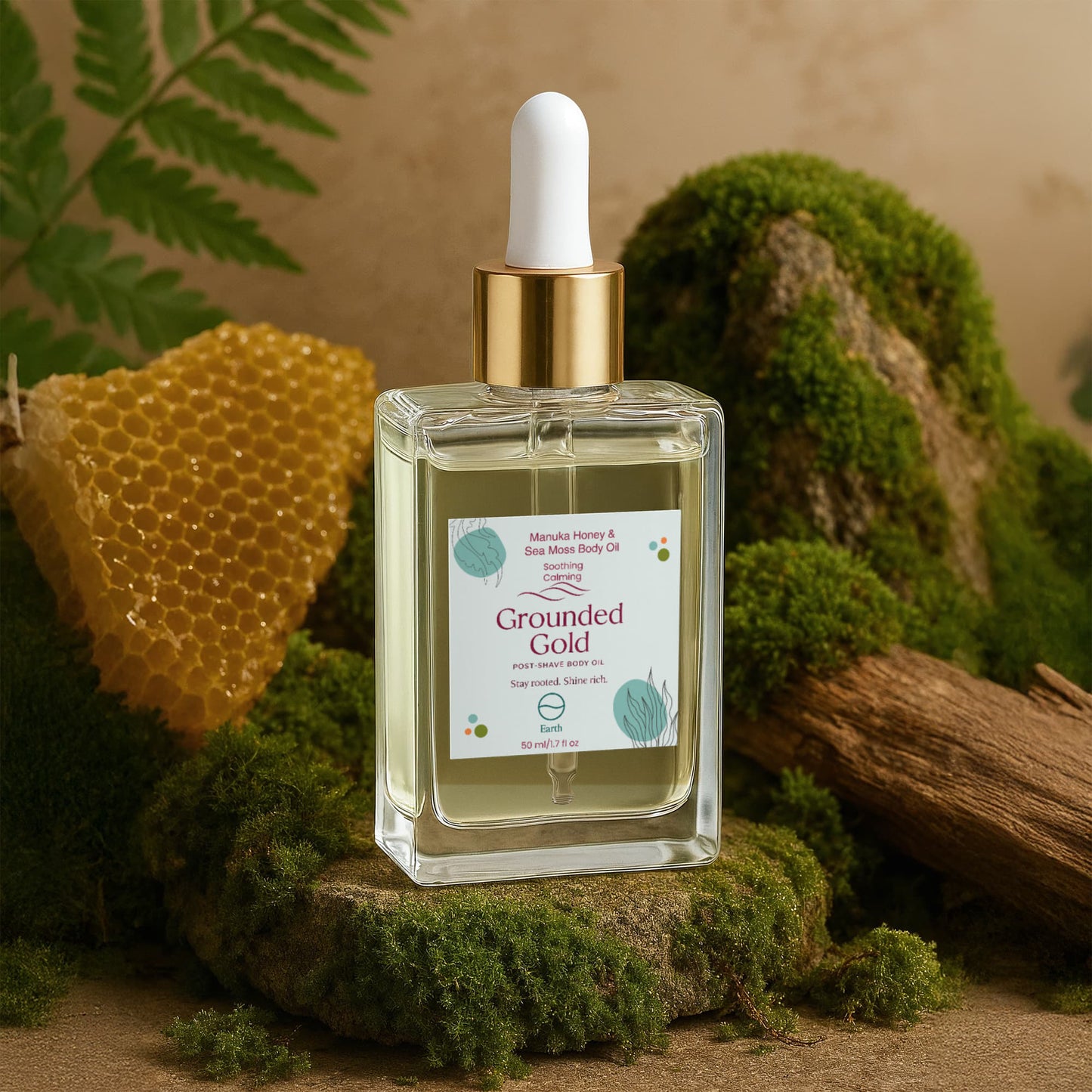 Grounded Gold - Manuka Honey Sea Moss Post-Shave Oil